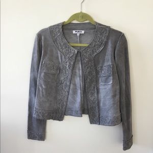 PhO cotton open front cotton jacket. M